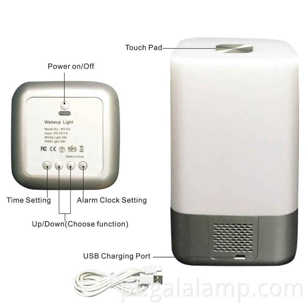 Sunrise Simulation despertel com luz noturna de LED